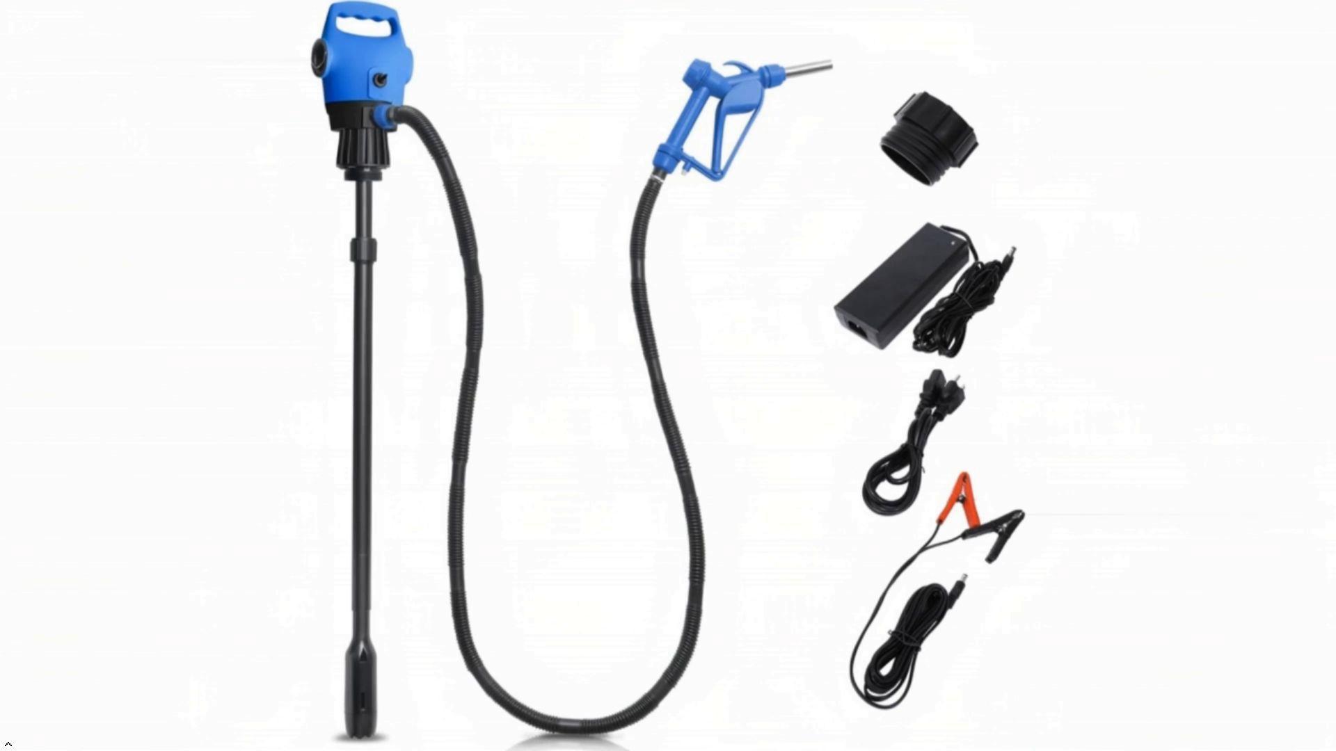 Image of Electric Drum Pump, 55 Gallon AC /DC Drum Transfer Pump with Adjustable Suction Tube, Portable Electric Barrel Transfer System for Oil, Diesel, DEF, Water, Automotive & Industrial Use