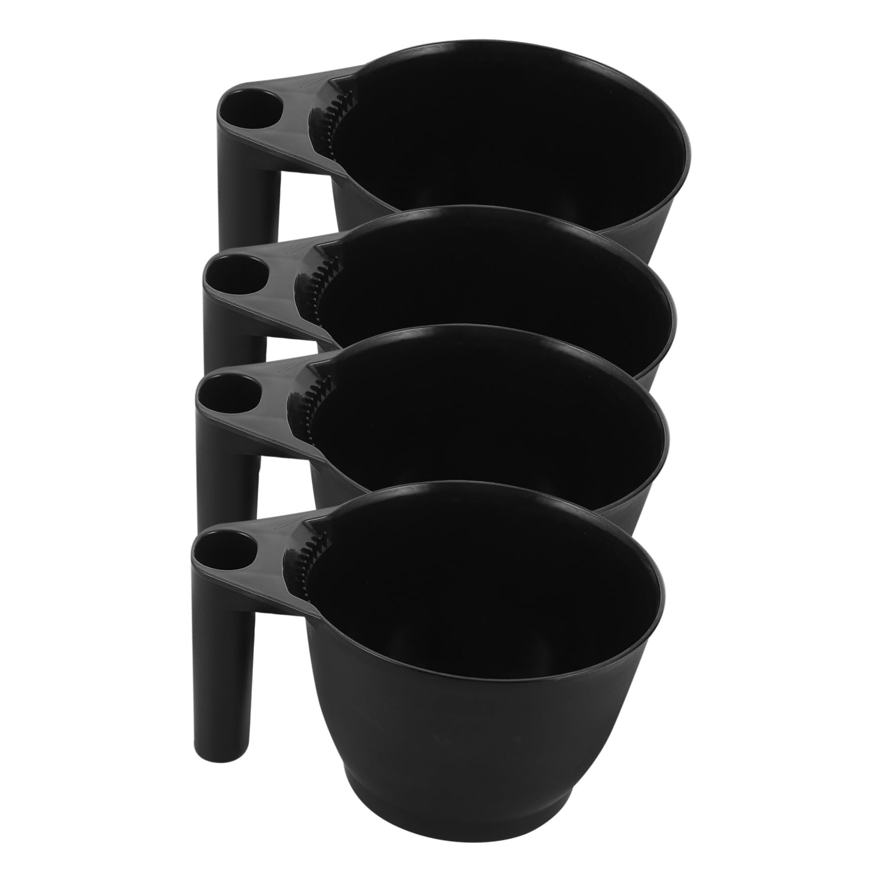 HONMEET 4pcs Hair Color Bowl Salon Hair Dye Bowl Plastic Color Mixing Bowls with Measurement Hair Color Dyeing DIY Oil Treatments Tools