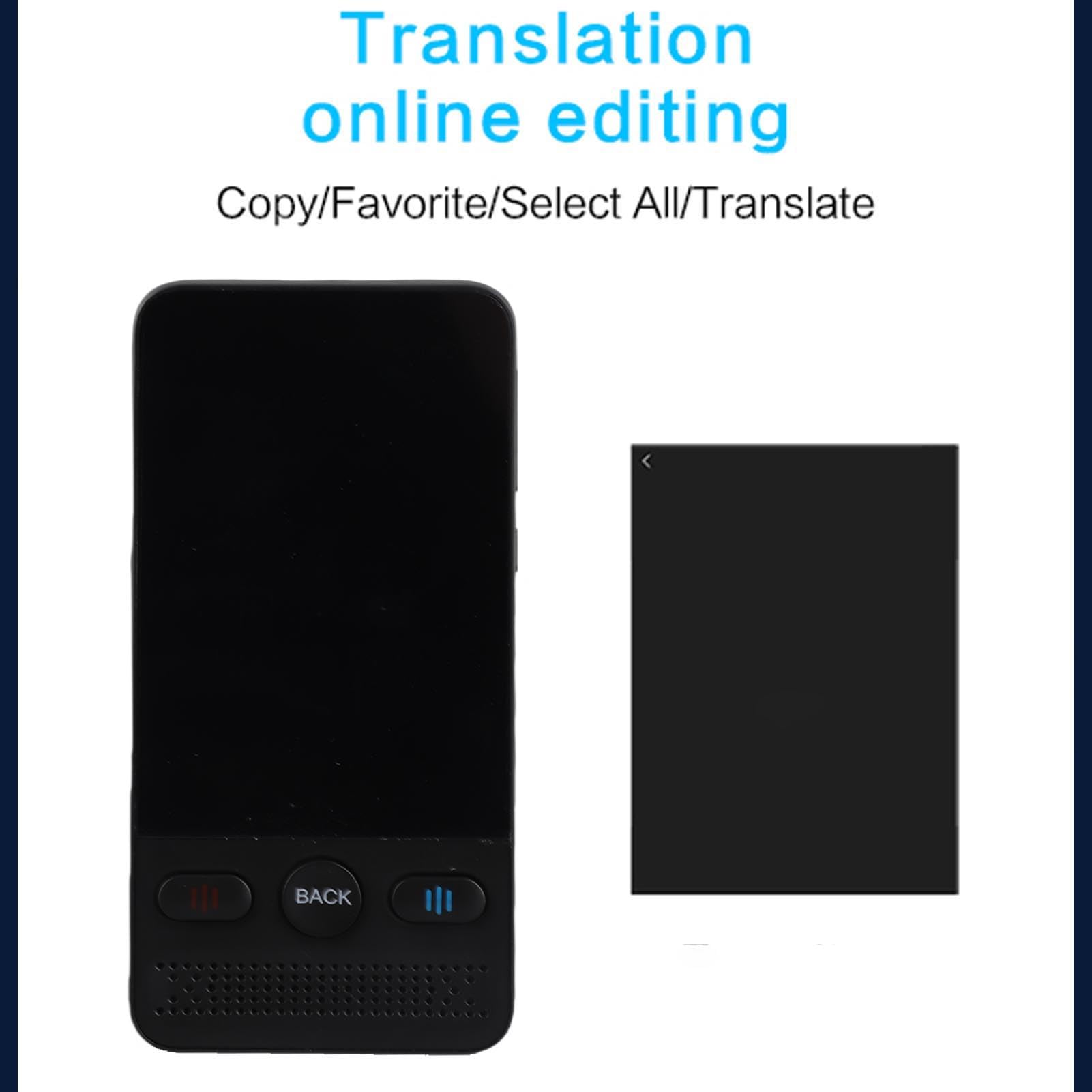 Bewinner Sprachverzögerungseinheit 2 Wege Echtzeit Smart Voice Translator 138 Sprachregistrierung 1 GB 8 GB WiFi für Reisende Studenten Geschäftsleute Schwarz