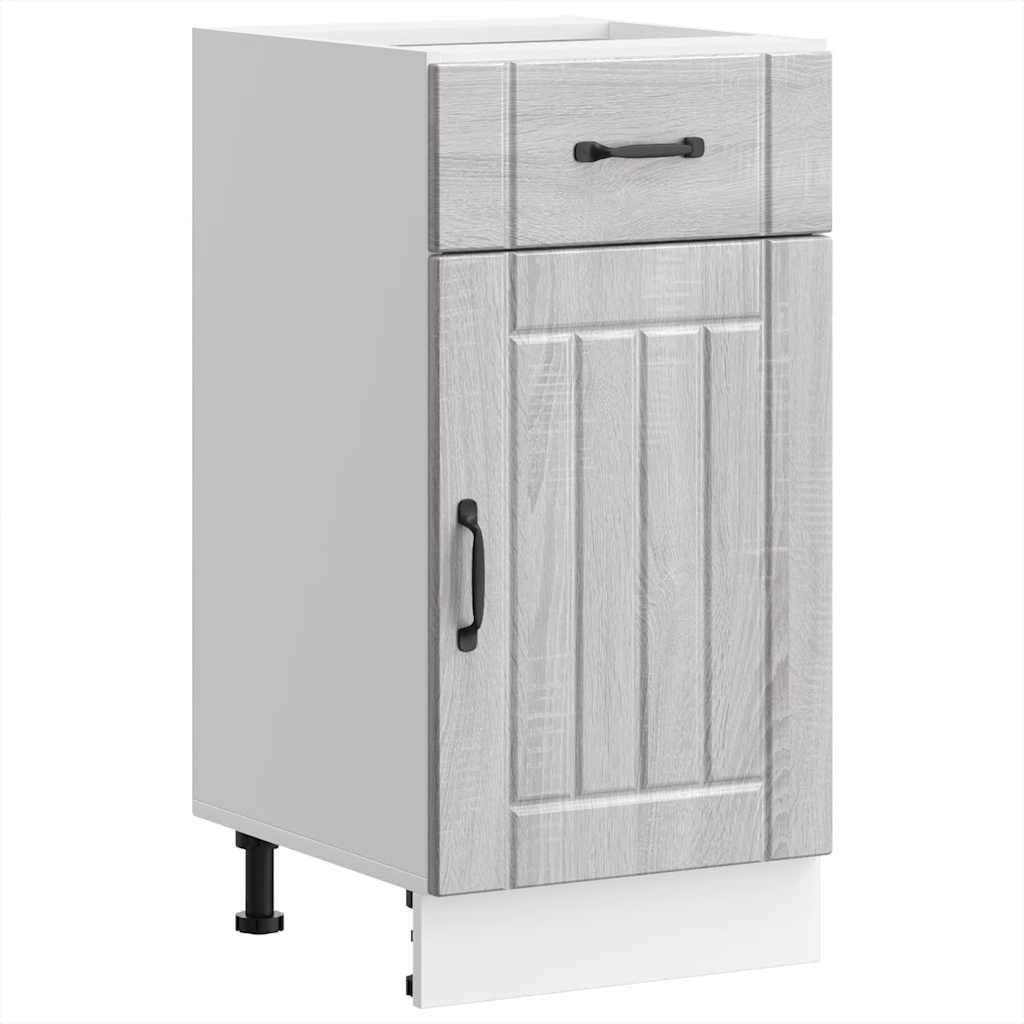vidaXL Kitchen Base Cabinet Lucca Grey Sonoma Engineered Wood
