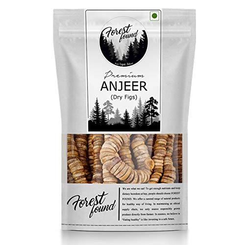 Forest Found Dried Figs (Anjeer) - Fat-Free, Gluten-Free, High in Calcium & Iron, Natural Sweetness, Ideal for Healthy Snacks, Baking, and Indian Sweets (900g)