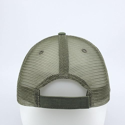 Image of The Vintage Year Distressed Cotton Unstructured Soft Mesh Breathable Adjustable Dirty Wash Dad Hat Trucker Baseball Cap