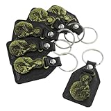 Hemobllo 6 piezas Llaveros Colgantes de Cuero con Diseño Religioso Decoración Vintage para Bolso y Cartera Accesorios Duraderos Significado Espiritual Regalo Especial para Color Aleatorio