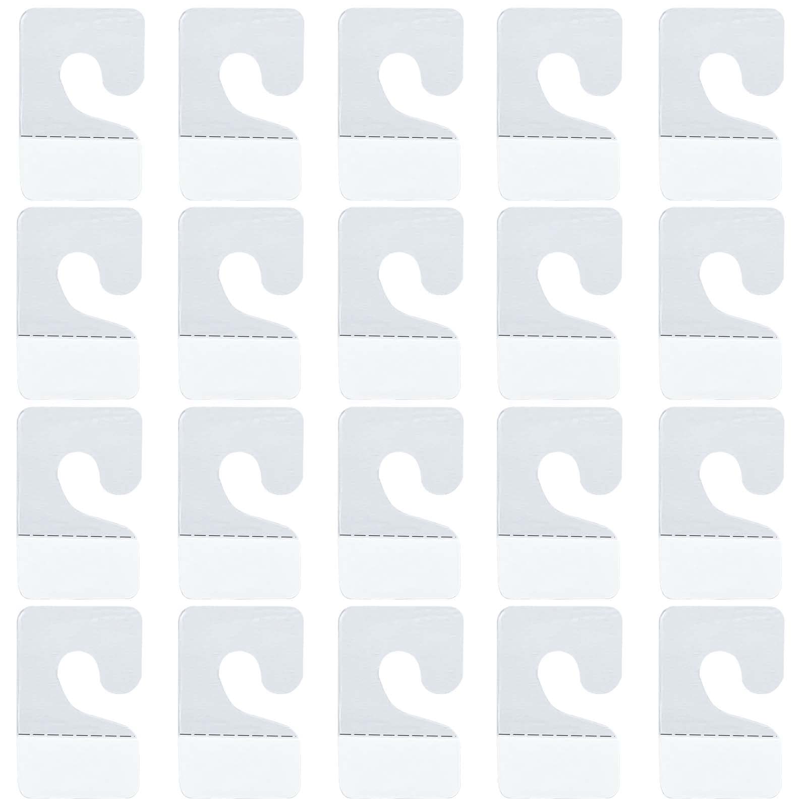 Keepsweat Clear 250 Pcs Self Adhesive Hang Tabs,4.19 * 2.79 Cm J-Hook Sticky Plastic Hanging Tags For Retail Heavy Duty Hang And Display Folding Tab Tags Hooks For Sale Items,Store Display
