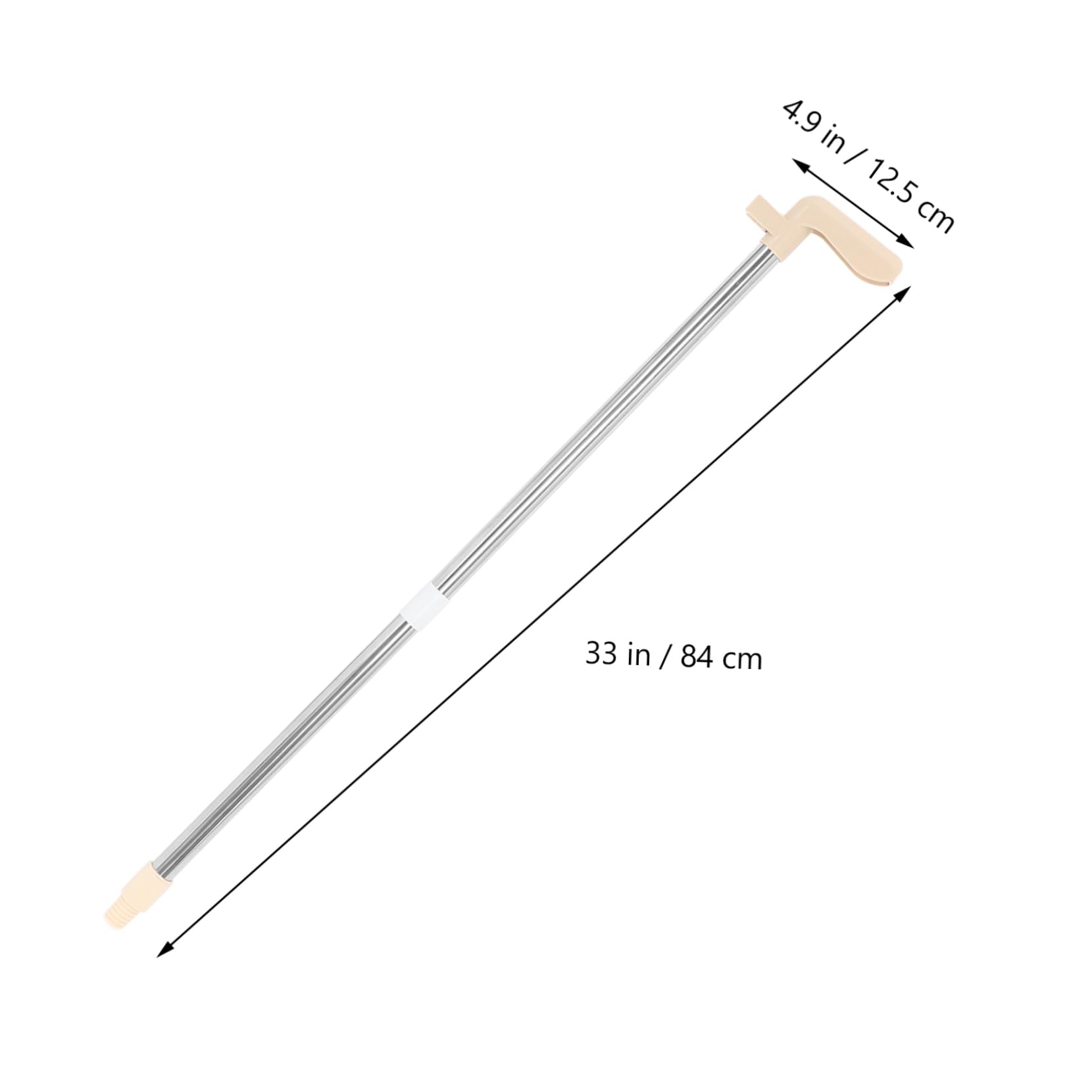 MUCKLILY Replacement Handle Metal Dustpan Rod Accessory Strong Buckle for Efficient Floor Cleaning Random Color