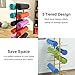 Workout Organizer Holder Floor-Standing Yoga Mats Racks Exercise Pads Stands, 5-Tier Double-Sided Floor Workout Mat Holders, for Fitness Room Basement Game Rooms(Black)