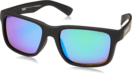 Pepper's Beachcomber Polarized Wayfarer Sunglasses, Rubberized Matte Black, 55 mm
