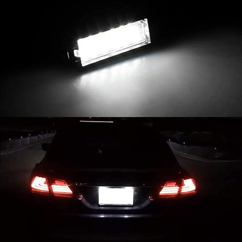 Miniatura 6 de Conjunto de lámpara LED para placa de matrícula para Dodge Charger Challenger Chrysler 300 Pacifica Jeep Compass 6000K Dimond White 2015-2019,