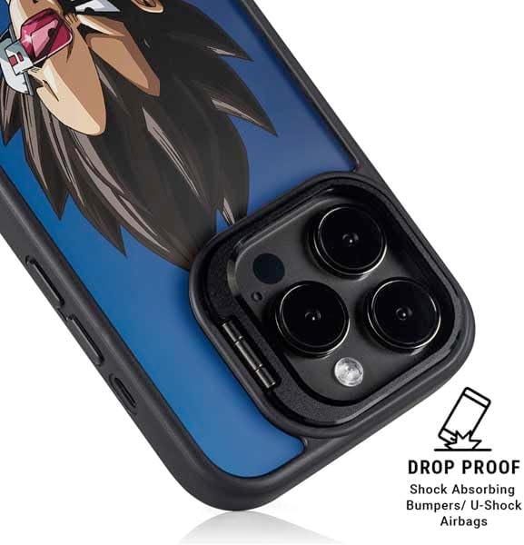 Skinit Kickstand Phone Case Compatible with iPhone 16 Pro - Officially Licensed Dragon Ball Z Vegeta Portrait Design