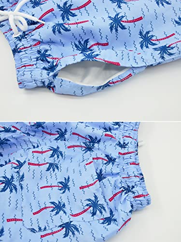 Natust Boys Swim Trunks 2 Pack Quick Dry Board Shorts Boys' Lightweight Beach Shorts With Mesh Lined Swimsuit For Kids 5-6 Years Style 4 #TOP4