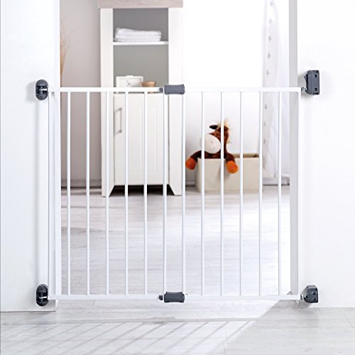 roba Türschutzgitter 'Easy Step', Metall Schutzgitter weiß, extra hoch, variable Breite 60-97cm