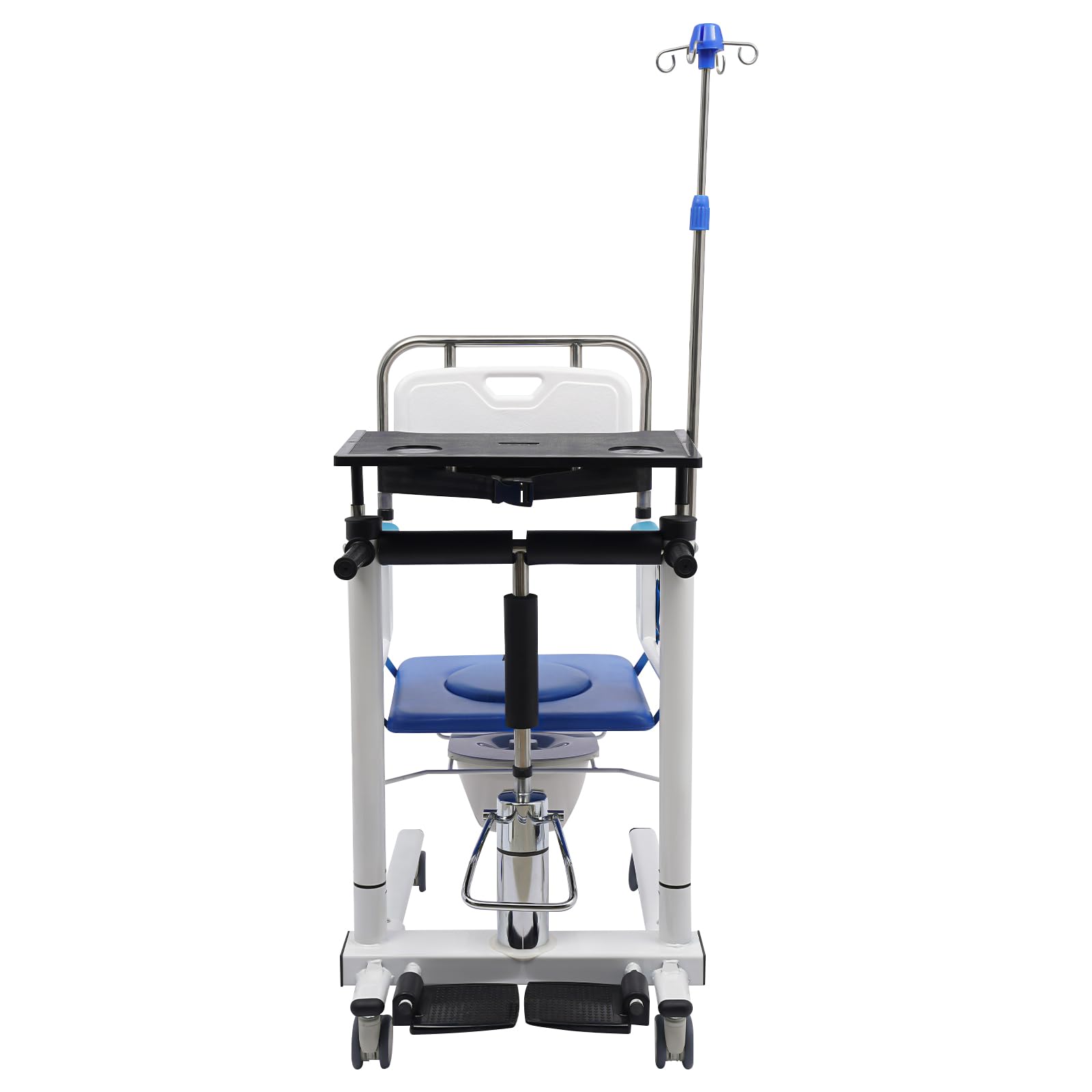 Silla de transferencia hidráulica para pacientes, silla de ruedas portátil multifunción de hasta 120 kg, silla de transferencia de elevación para personas mayores y cuidados en casa