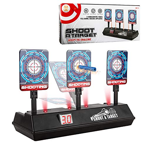 Little Valentine [ Upgraded Edition] Electric Scoring Auto Reset Shooting Digital Target for Nerf Guns Blaster Elite/Mega/Rival Series