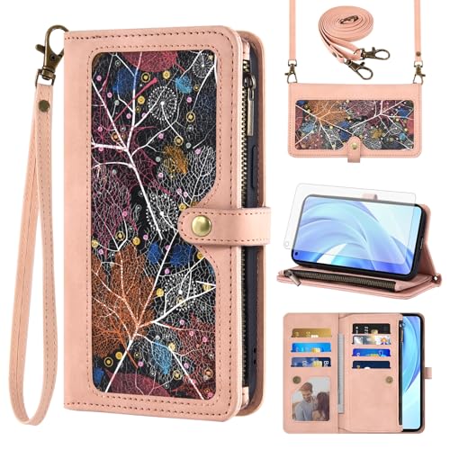 Protection Xiaomi Mi 11 Lite 5G contre les rayures étui rose avec porte-carte