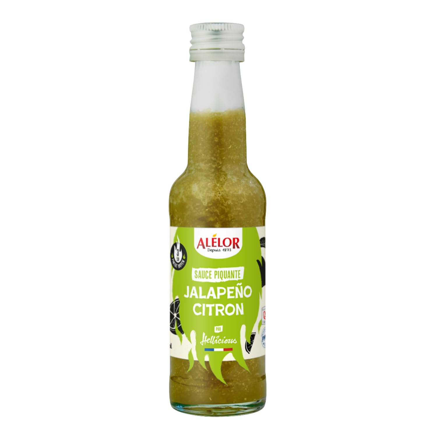 ALELOR - Sauce Piquante Jalapeño et Citron - Fabriquée en Alsace · Une Fraîcheur Qui Réveille les Sens avec des Notes Vertes et Épicées - La Bouteille de 100ml - Le Lot De 2