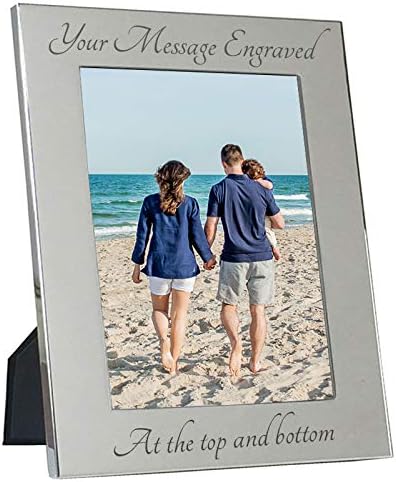 Personalised Engraved 6" X 8" Silver Photo Frame - Personalised Gifts for Anniversary Or Any Gift Idea, Gifts for Men and Women - Enter Your Custom Text