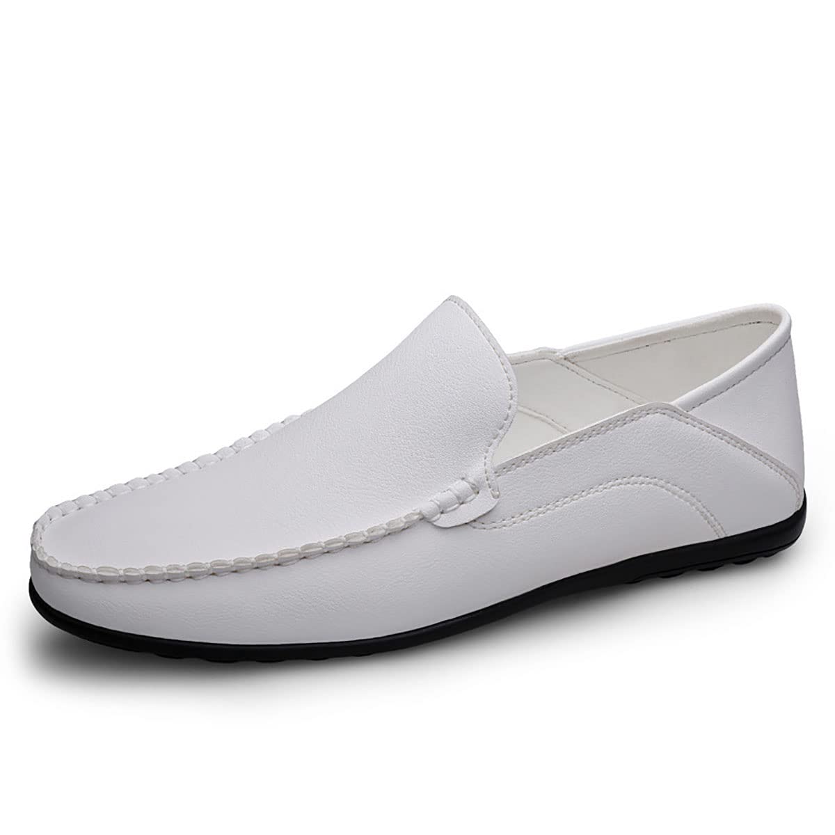 DSKK Mokassins Herren Leder weiß schwarz Slip On Fahren Schuhe Leicht Weich Loafer Handgefertigt Flache Schuhe Herren Schuhe