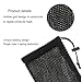 WeddHuis 3 Pcs Schwarze Beutel Kordelzug Netzbeutel Dicke Nylon Mesh Tasche Kleine Aufbewahrungstasche für Mini Stuff MP3 Ladegerät Kopfhörer Schlüssel