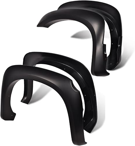 PIT66 Guardabarros, compatible con modelos Dodge Dakota Crew Cab 2005-2010 compatibles con Ram Dakota Crew Cab Pickup Smooth Matte 2011, 4 unidades