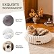 MEWOOFUN katzenbett Flauschig Donut Hundebett Kleine Hunde Waschbares - Angstlösendes Beruhigendes katzenbett Große Katzen Welpenbett mit Rutschfester Unterseite, weiß 50x50cm