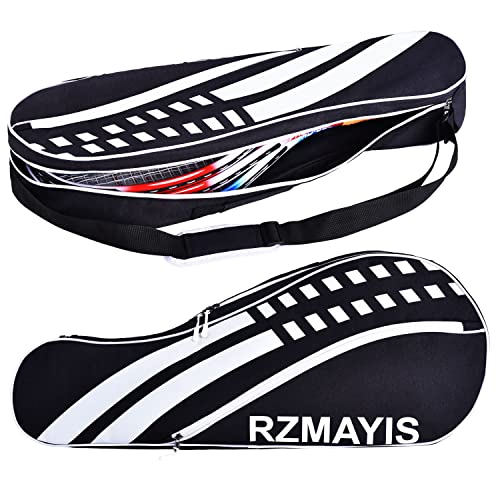 3 Racquet Tennis Bag Tennis Rackets Bags for Women and Men, Professional or Beginner Tennis Players Tennis Racquet Bag Lightweight Tennis Bag for All Ages (Black)