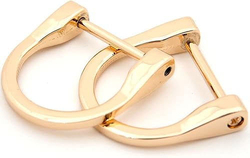 Miniatura 7 de Loosco Anillos en D de herradura en forma de U, 4 piezas de cuero para manualidades, accesorios para llavero para correa de 1 pulgada (metal)