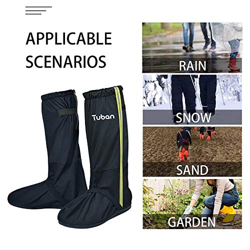 DECDEAL Sapatos de chuva impermeáveis cobrem polainas leves e reutilizáveis para neve no deserto com