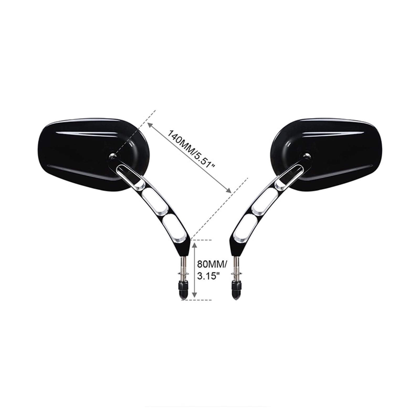 Motorcycle Mirrors Rétroviseur Latéral 8 Mm Moto pour Ha&rley Road King Touring XL 883 Sportster Dyna FXDF FLSTF Softail Springer V-Rod