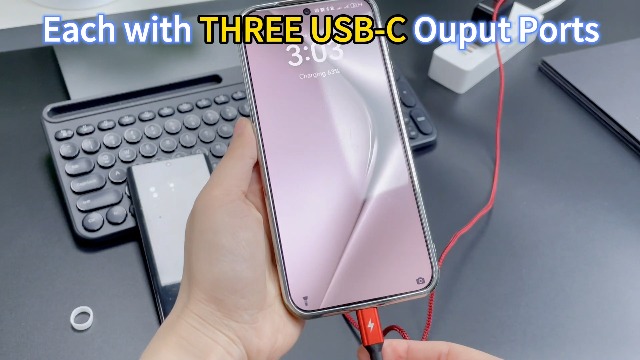 Image of USBC Charger Cable, USB A /C to USB C Multi Charging Cable, Charger Cord Type C [2Pack 5Ft], 3 in 1 Multi Charger Cord, USB C Cable with 3 Type-C Connectors for iPhone 17 /16 /15, Galaxy S24 /23, iPad