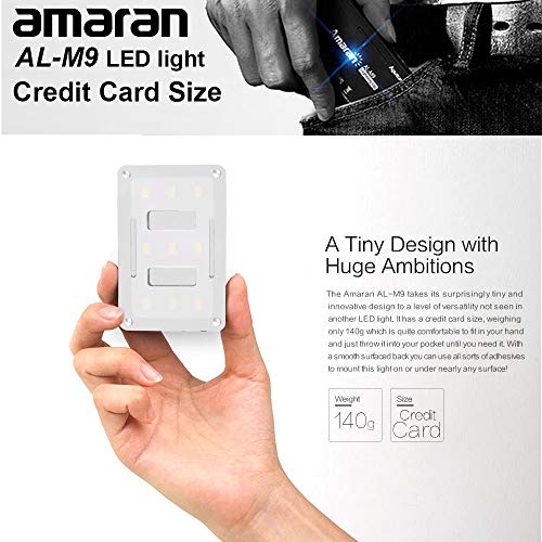 Aputure Amaran Al-M9 Led Light Built In Battery Pockable Mini Tlci/Cri 95+ On-Camera Video Lights 9Pcs Smd Lighting For Dslr Camera #TOP2