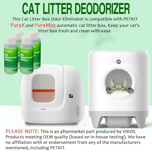 (4 frascos, sabor limão) Desodorizador de areia de gato para PET-KIT PuraX PuraMax caixa de areia de