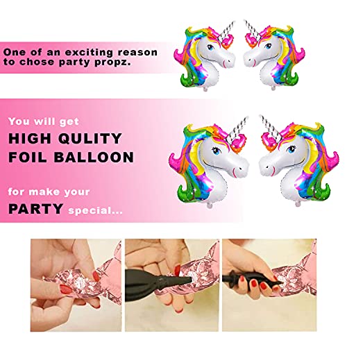 Image of Party Propz Unicorn Theme Birthday Decorations Items- 38Pcs Birthday Decorations kit for Girls | Kids Birthday Decorations | 2nd Birthday Decoration Items | Unicorn Decorations For Girl Birthday