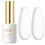 Imtiti Gel Nail Polish, 1 Pcs 0.5 Fl Oz White Nude Gel Polish Soak Off LED U V Nail Gel Polish Neutral Gel Nail Polish DIY Nail Art Starter Manicure Salon Gel Nail Kit for Women Girls