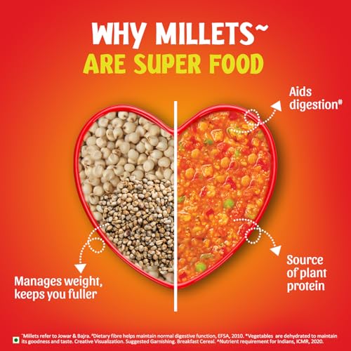 Image of Saffola Masala Millets Tomato Delight| Lower in calories, Rich in Fibre | Yummy Millets for Happy Tummy, 225g
