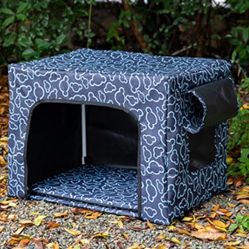 野良猫犬 ペットハウス 猫ベッド 猫ハウス 屋外防水 犬小屋 猫小屋 暖かい 保温防寒 防水 防風 冬寒さ対策 冬 おしゃれ 屋外キャビンシェルター屋外用 通気性 耐磨耗 猫の避難所 安全で暖かい耐候性野良猫シェルター冬用 (C)