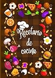 Recetario de cocina: cuaderno para escribir 125 recetas favoritas, formato A4, libro...