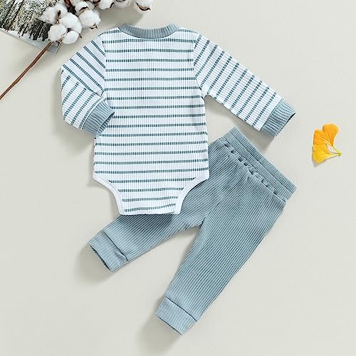 Ma&Baby FCL36-5YA4CR3D-CC4 Newborn Baby Boy Girl Clothes Ribbed Knitted Long Sleeve Romper Pants Solid Cotton Infant Fall Winter Outfits 2Pcs thumb #6