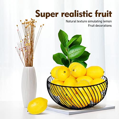 Maidprin 20 Pcs Fake Lemons Limes Artificial Fruit Faux Lemon Decorative Bowl Vase Filler Decoration For Home Kitchen Party Decor #TOP5