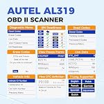 Autel Professional OBD2 Scanner AL319 Code Reader, Enhanced Check and Reset Engine Fault Code, Live Data, Freeze Frame, CAN Car Diagnostic Scan Tools for All OBDII Vehicles After 1996, 2026 Updated T2