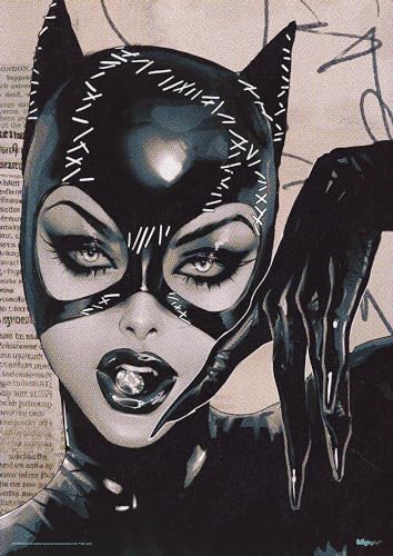 MIGHTYPRINT DC Comics – Catwoman – Edición #50 Variant Comic Cover Design by Sozomaika – Arte de pared duradero de 43.2 cm x 24 – No hecho de papel – Producto oficial coleccionable