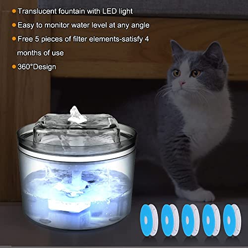 Fuente de Agua Automática para Gatos y Perros Pequeños 2.1L miniatura 3