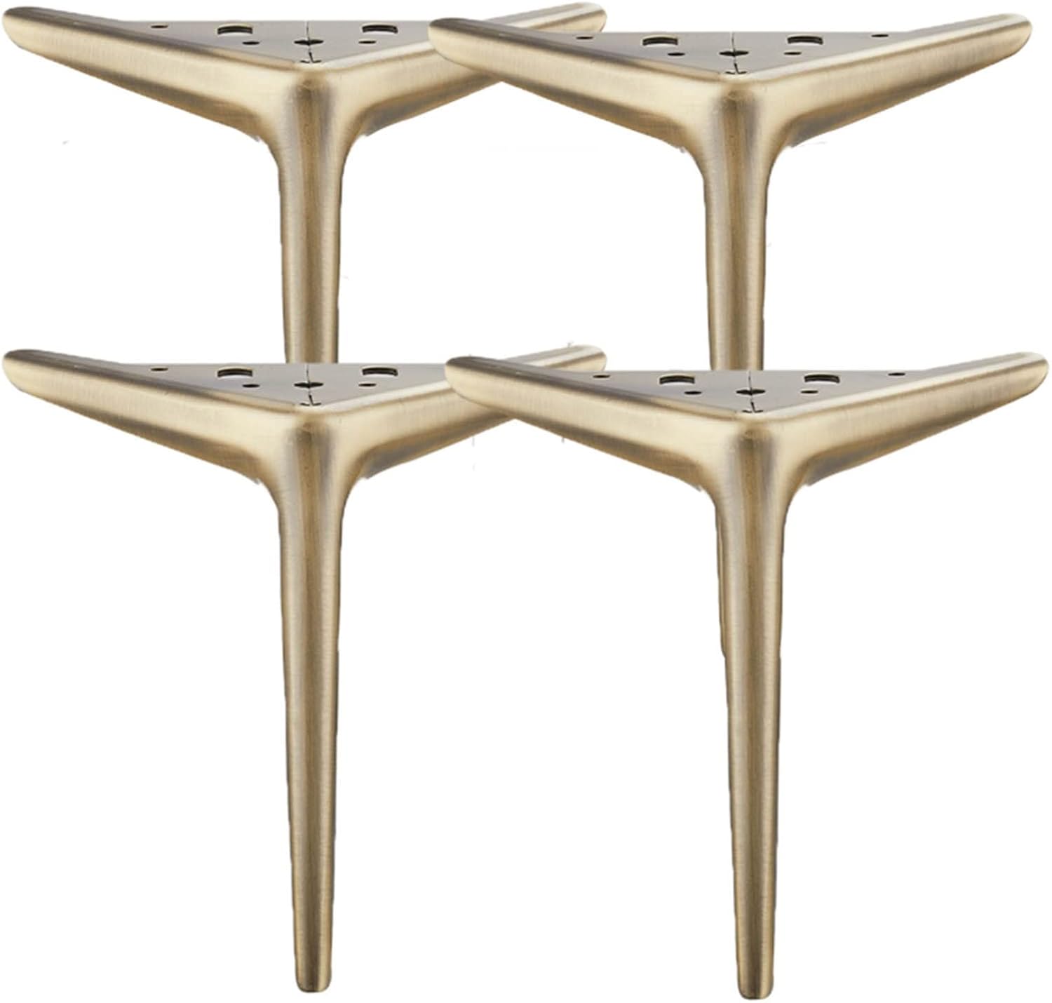Furniture Legs, Metal Furniture Legs,Modern Furniture Legs,Set of 4 Metal Furniture Legs Legs,for Cabinet Sofa Coffee Table TV Cabinet and Other Furniture(Color:Bronze,Size:25cm)