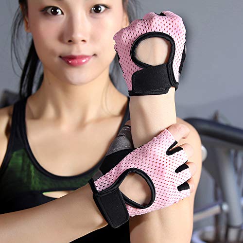 Andoer Luvas de Fitness Anti-derrapante Bicicleta Meio Dedo Luvas de Dedo Curto Luvas Knuckle Levant