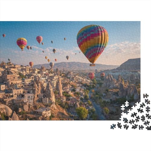 Amanecer en Capadocia, Globos aerostáticos 1000pcs (75x50cm) Puzzle Adecuado para Adultos Y Multitud Mayores De 14 Años