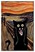 Produktbild Vilbki Abstrakte Leinwand-Kunst, berühmte Kunst, "The Scream", lustige schwarze Katze, Poster, Retro-Öldrucke, Ästhetik, Wanddekoration, Bilder für Schlafzimmer, Wohnzimmer, Wohnheim, ungerahmt 30,5 x