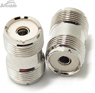 Ancable 2-Pack SO-239 / PL-259 UHF Female to Female Coax Cable Barrel Adapter