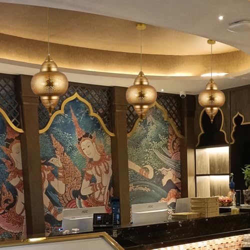 Image of Moroccan Light Fixture Gold Modern Chandeliers for Dining Room