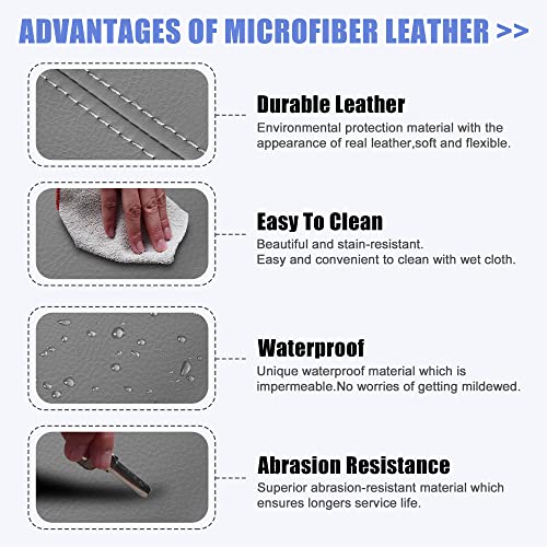 X Autohaux Pair Car Center Console Lid Armrest Seat Box Cover Protector Replacement Microfiber Leather For Acura Mdx 2007-2013 Armrest Lid Not Included Gray #TOP2