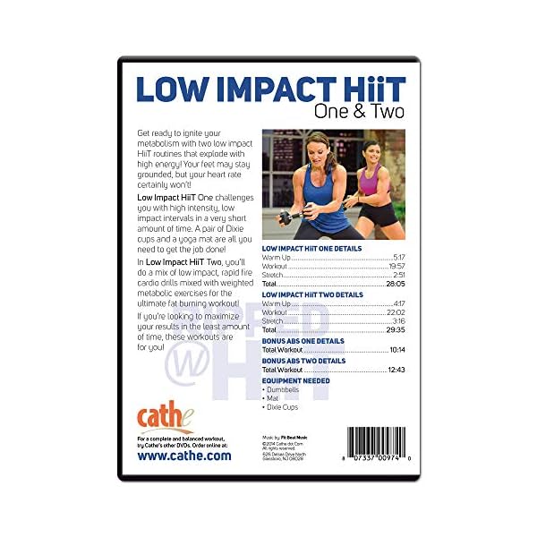 Cathe-Friedrich-Ripped-with-HiiT-Low-Impact-HiiT Cathe Friedrich Ripped with Hiit Low Impact HiiT Cardio Workout DVD - Use for Cardio, Low Impact HIIT Workout Training, Aerobic Conditioning, and Joint Friendly Exercise