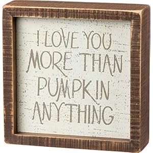 Primitives by kathy inset fall decor 6 x 6 inch love you more  urban country home decor
